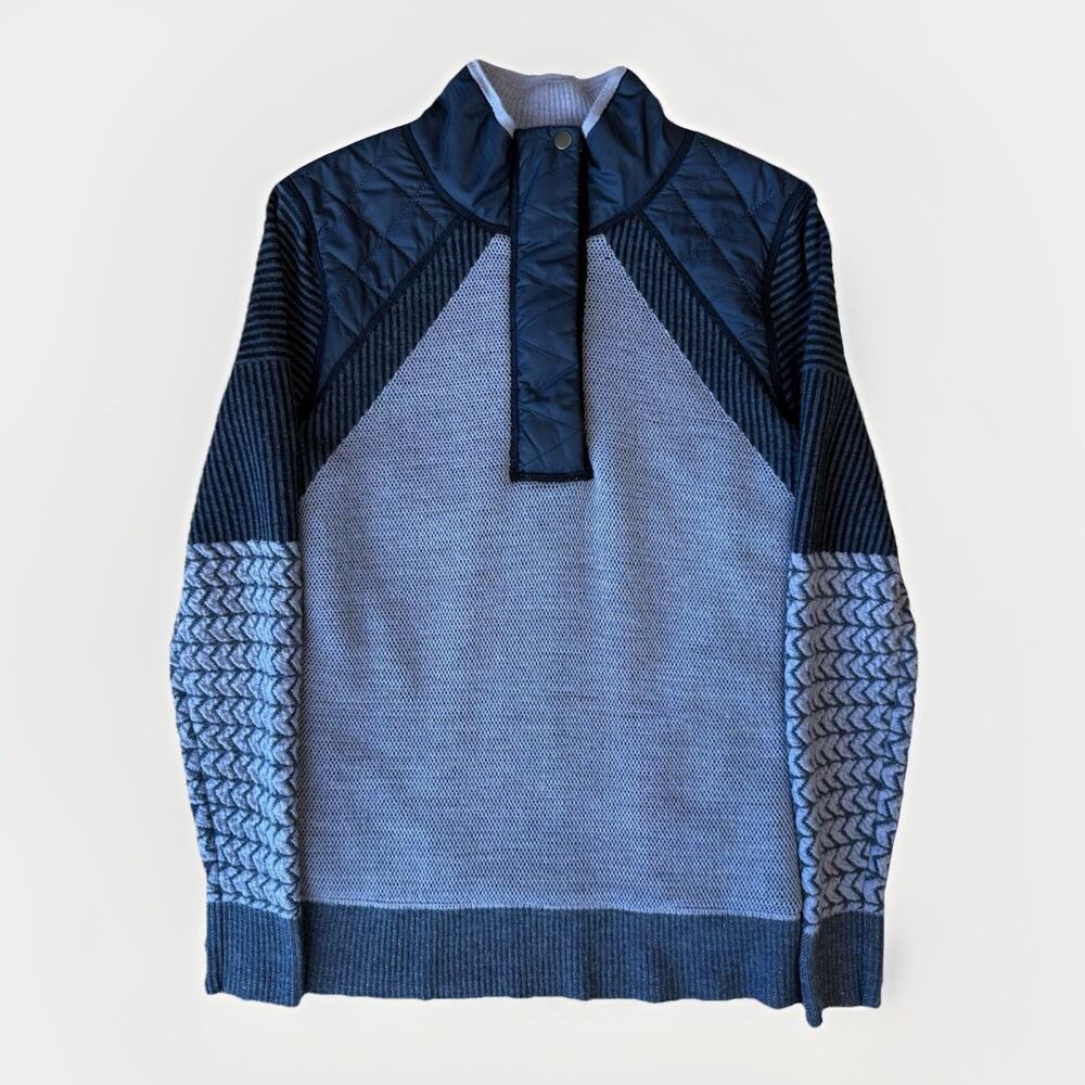 Smartwool Blue and Navy 1/4 Zip